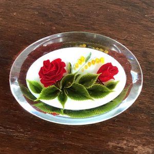 Large Flower Bouquet Reverse Carved Brooch Pin Vintage